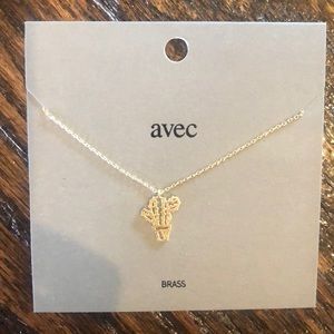 Brand New Gold Cactus Necklace